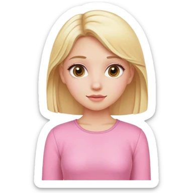 blonde girl outfit pink  sticker