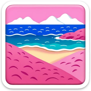 Matisse slop style pink SPAM art landscape sticker
