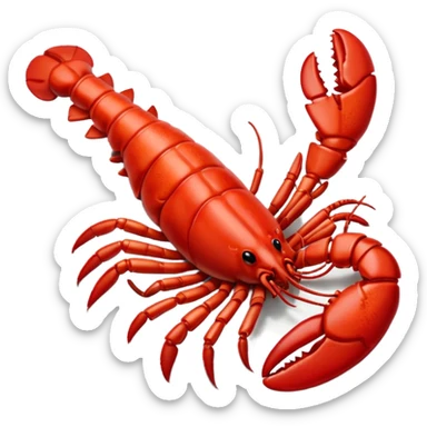 Lobster on period sticker