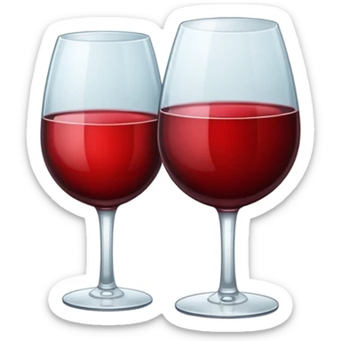 glass of wine in sticker style sticker