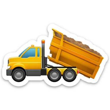 40 yard open top dumpster being hauled away sticker