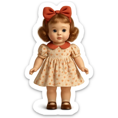classic toy doll appearance sticker