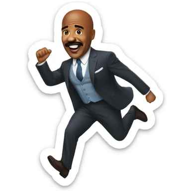 Steve Harvey bouncing on the ground sticker