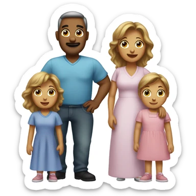 Mum dad sisters  sticker