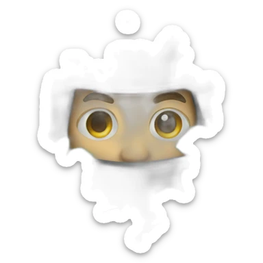 medieval evil spy hiding behind bush sticker