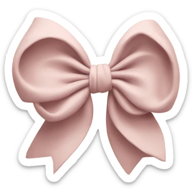 bow beige dusty pink  sticker