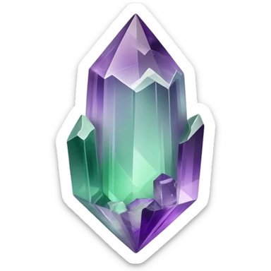 Fluorite crystal shard sticker