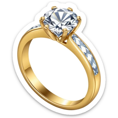 glitter diamond married ring sticker