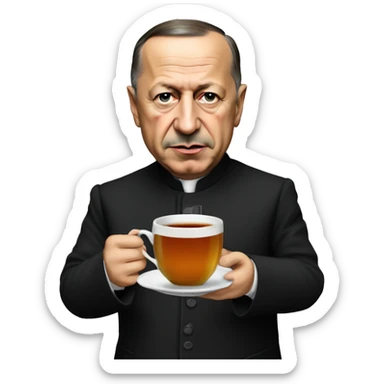 erdogan with tea sticker
