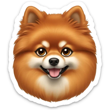 Red Pomeranian sticker
