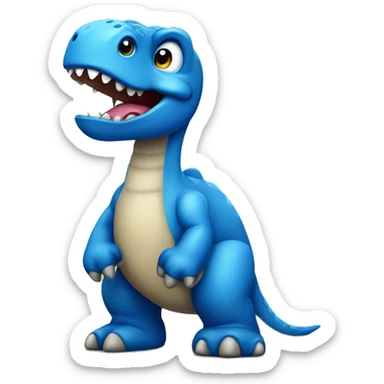 Blue dinosaur sticker