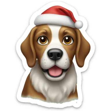Christmas dog sticker