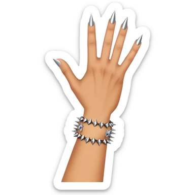 Rockstar hand with spiked bracelet sticker