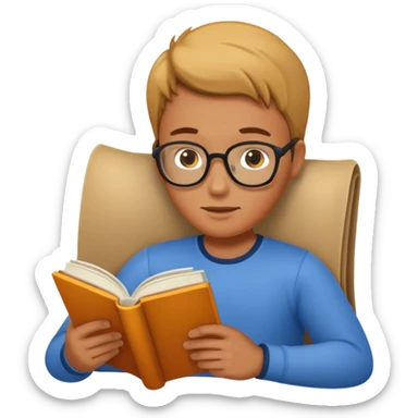 reading book sticker