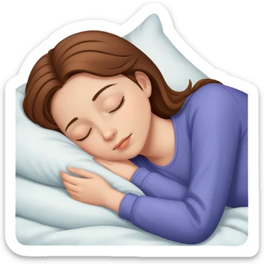brownish hair fair skin girl sleeping sticker