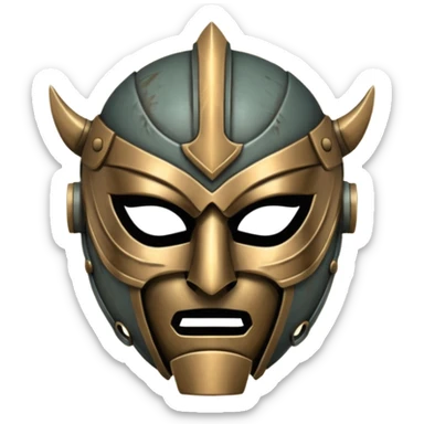 Warrior Battle Mask sticker