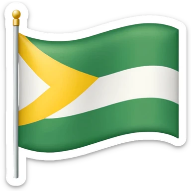 A flag that has a green background and looks kind of like belarus but change the stripes to white and the pattern to yellow. sticker