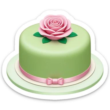 swedish green marzipan minimalistic cake prinsesstårta sticker