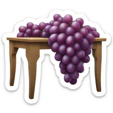 grapes under table  sticker