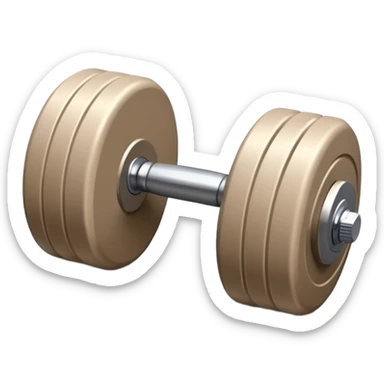 beige dumbbell, fitness equipment sticker