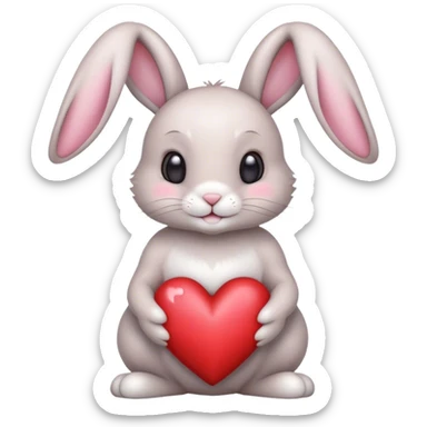 💖Bunny 🐰 with heart sticker