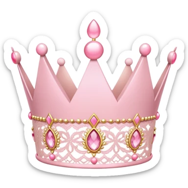 light pink crown coquette sticker