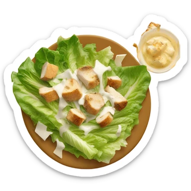 Cesar salad with croutons, chicken and Cesar dressing  sticker