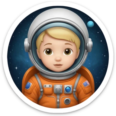astronaut baby sticker