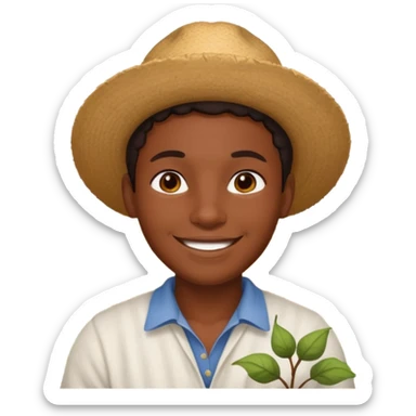 un noir dans un champ de coton sticker