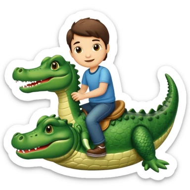 Have a boy riding alligator sticker
