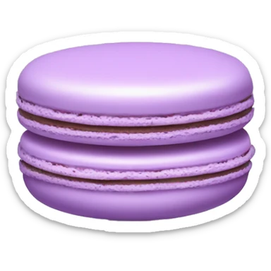 Realistic light purple macaron isolated sticker