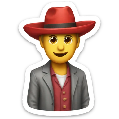 Peeri color cafe con sombrero rojo sticker