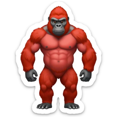 A red gorilla it has to be fully red  sticker