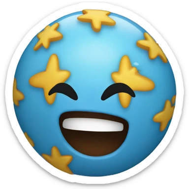 un cohete sonriendo sticker