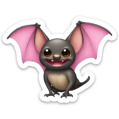 Honduran bat with a pink bow sticker