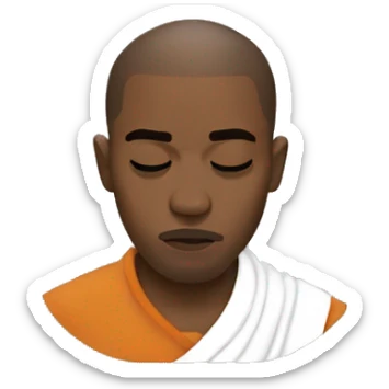 meditating frank ocean monk sticker