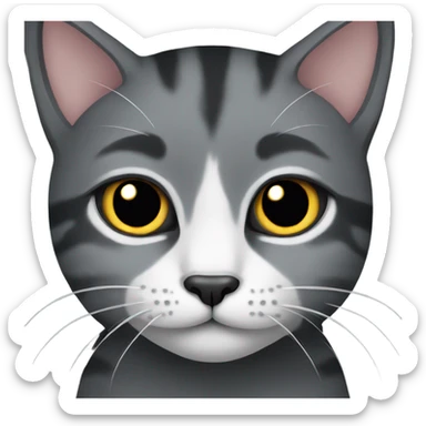 black and grey cats sticker