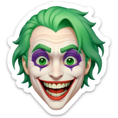the joker laughing with tears sticker