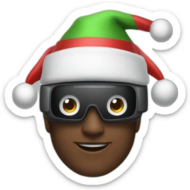 vr headset christmas sticker