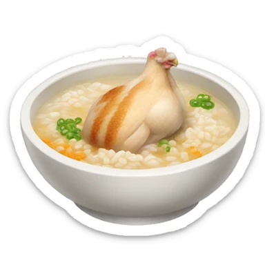 chicken congee sticker