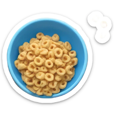 bowl with cereal colour sweet blue sticker