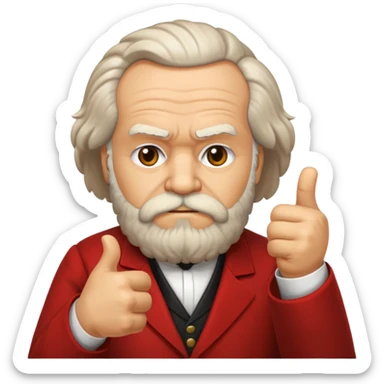 karl marx giving a thumbs down emoji sticker