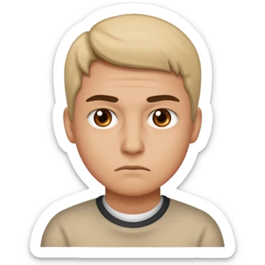 Cara de ligera desaprobacion sticker