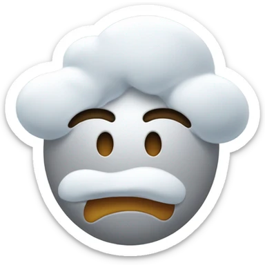 emoji face sniffing powdered sugar  sticker