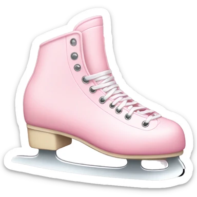 pastel pink ice skates sticker