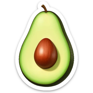 Aguacate con labios grandes sticker