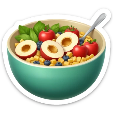 healthy bowl sticker