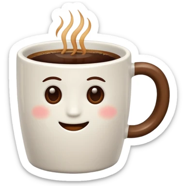 Cup of coffee white in a bottle white sticker