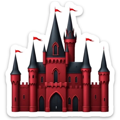 Dark Vampire Castle with the colors dark red and black sticker