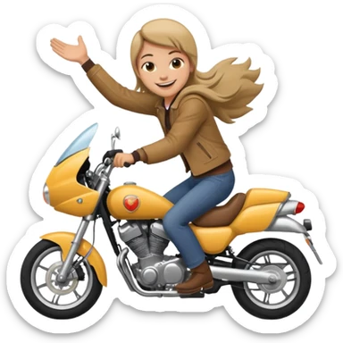 As un emojis de una persona levantando moto pirueta sticker